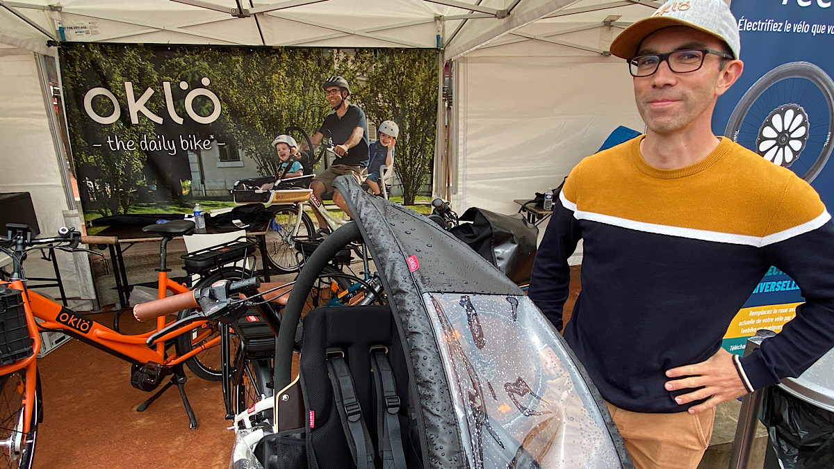 Bruno Chériaux et son vélo-cargo compact Oklö