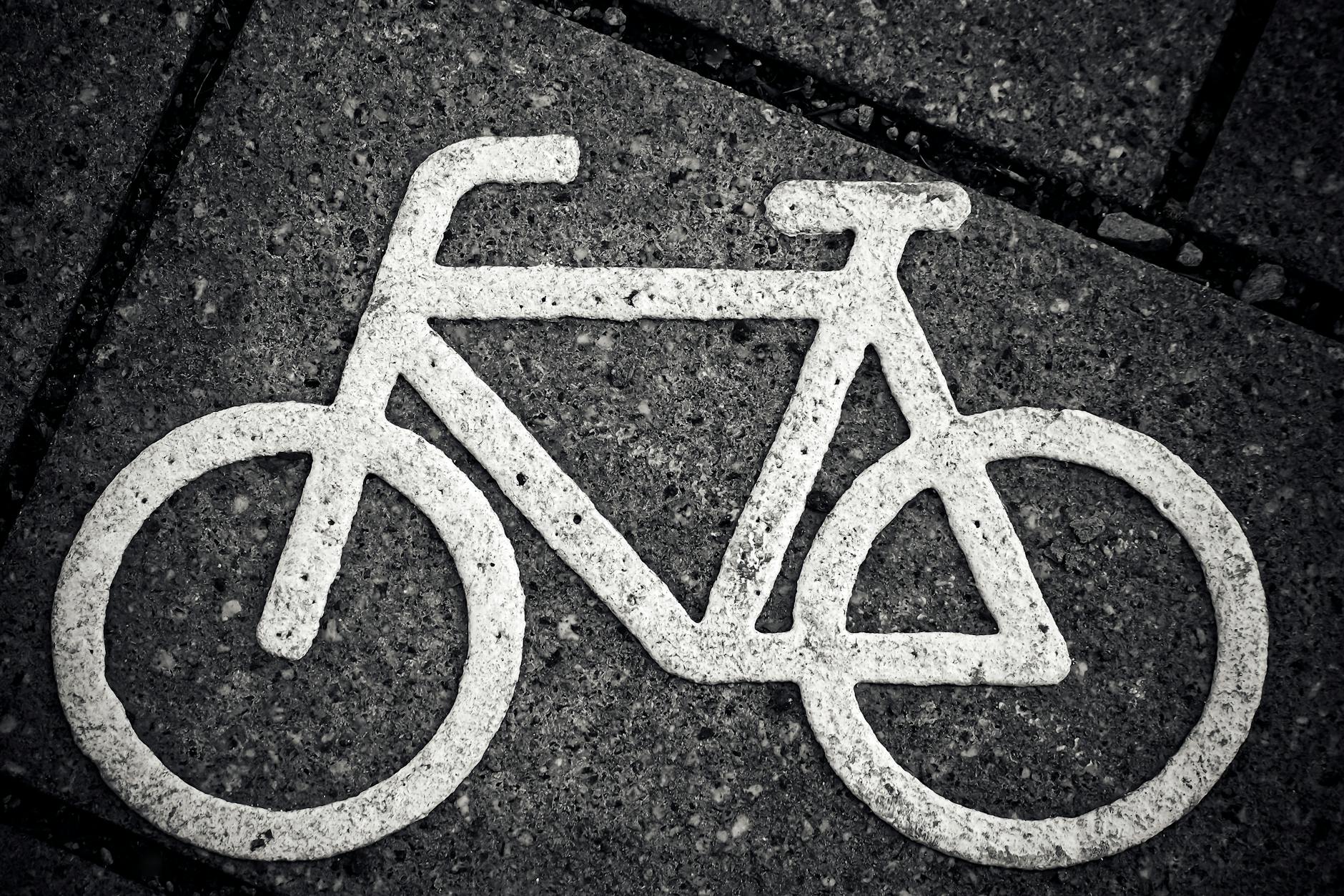 close up of arrow symbol on road